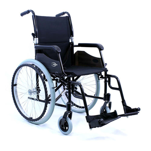 Karman LT-980 18 inch Seat 24 lbs. Ultra Lightweight Wheelchair with Elevating Legrest in Black